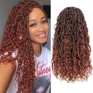 Imagem de Cabelo de crochê Faux Locs de 30,5 cm Goddess Locs Crochet Hair 8 pacotes de cabelo boho pré-enrolado para mulheres negras River Locs crochê cabelo com pontas encaracoladas (T350)
