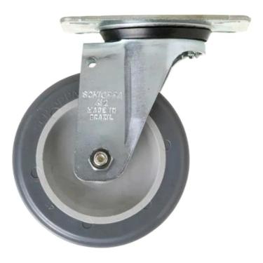 Imagem de 2X Rodizio Giratorio Placa Pvc 4.65Kg Gl412Bp Schioppa