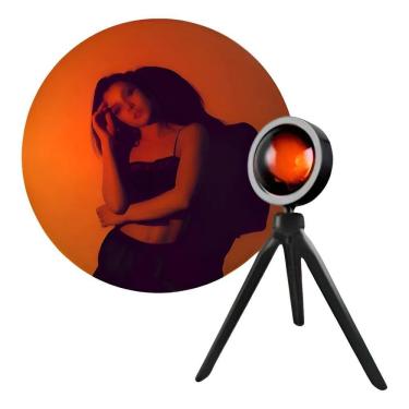 Imagem de 2X Luminária Led Decoração Luz Solar Sunset Tripé Por Do Sol