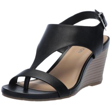 Imagem de Kenneth Cole Reaction Women's Sandália anabela de dedo grande, Preto, 7.5