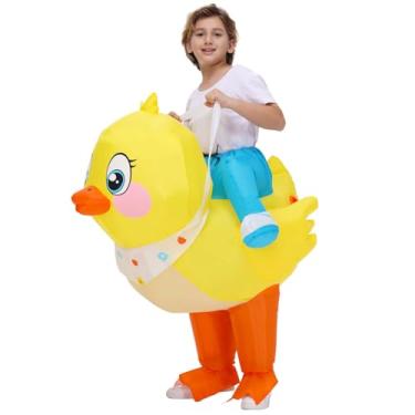 Imagem de XYJKIDSES Fantasia inflável de pato infantil, fantasia de Halloween para meninos e meninas
