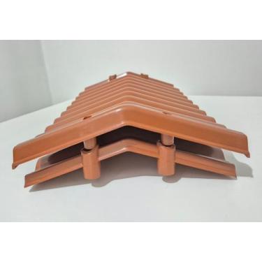 Imagem de Rufa Pingadeira Capa de Muro Plástica Kit 15unidades Cor Terracota no 