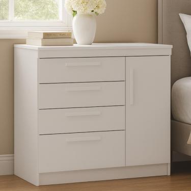 Imagem de Cômoda 3 Gavetas 2 Portas 1130A Móveis Castro - Branco Line