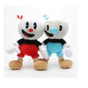 Imagem de Brinquedo de pelúcia Cuphead & Mugman Mecup Brocup 10", 2 peças para c