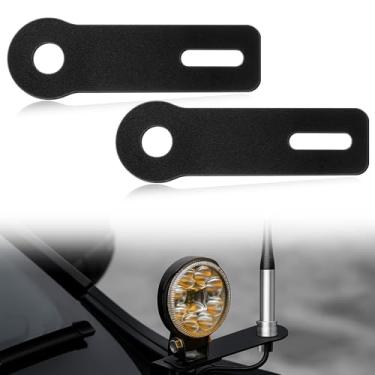 Imagem de LEIFIDE 2 peças de extensão de vala de antena de presunto compatível com a maioria dos fabricantes suportes de extensão de luz de vala para veículos