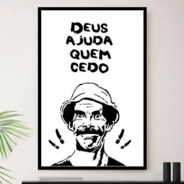 Imagem de Genérico, Quadro Deus Ajuda Quem Cedo Madruga Decorativo A3 35x45cm
