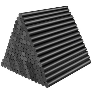 Imagem de ENPOINT 120 peças de bastões de cola quente pretos a granel, mini bastões de cola quente de 0,7 x 10 cm, adesivo de EVA para reparo de amassados de carros, artesanatos, artesanato, artesanato, reparo