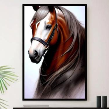 Imagem de Genérico, Quadro Cavalo Paisagem Lindo Sala Decorativo A4 23x33cm