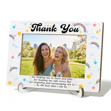 Imagem de HSIASHENG Porta-retrato Boho Rainbow Teacher 10 x 15 cm, porta-retratos de agradecimento ao professor, porta-retratos 10 x 15 cm, para decoração de mesa de mesa