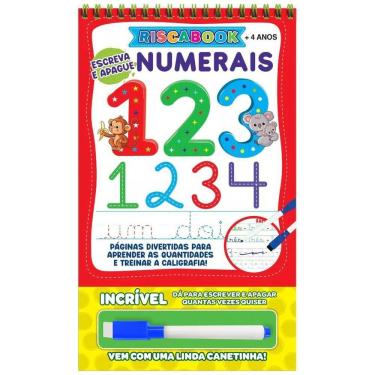 Imagem de Escreva E Apague - Riscabook - Numerais