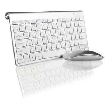 Imagem de Kit Mini Teclado Mouse Sem Fio Escritório Wireless Notebook - NoBrand,