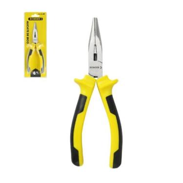 Imagem de Alicate De Bico Fino Longo 6 Polegadas 165mm Cabo Emborrachado Ergonôm