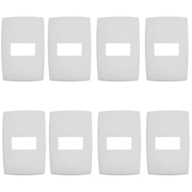 Imagem de Kit 8 Placa Espelho 4x2 Módulo Horizontal 618505 Pial Plus