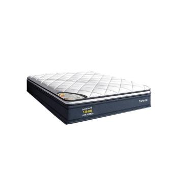 Imagem de Colchão Queen D28 Molas Ensacadas 158x198x028 Toronto Cinza/Branco