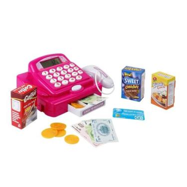 Imagem de Caixa Registradora Com Visor Luz E Som Acessórios Dinheiro - Ark Toys