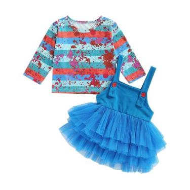Imagem de Outfit Nokpsedcb Baby Girl Halloween, saia de moletom 2-3Y
