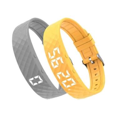 Imagem de Pulseira Inteligente Digital LED À Prova d'Água Com Monitor De Tempera