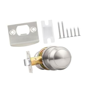 Imagem de Generic Maçaneta de porta interna com fechadura, fácil de instalar, simples, prática, para adultos, sem chave, ferragem para quarto de hóspedes