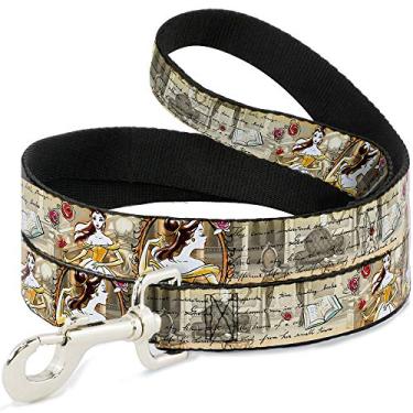 Imagem de Coleira para cachorro Belle Sketch Poses Story Script 1,8 m de comprimento 1,2 cm de largura