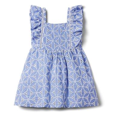 Imagem de Janie and Jack Vestido com ilhós para meninas (bebês/crianças pequenas), Azul, 8