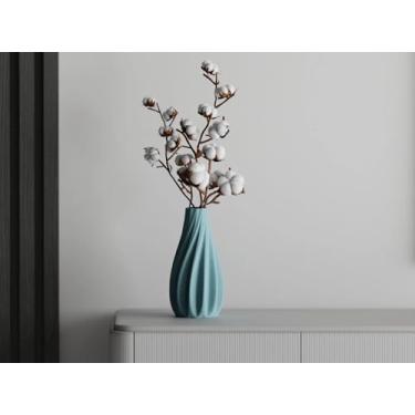 Imagem de Vaso Moderno Espiral: Simplicidade e Elegância Para Sua Casa! (Amarelo, 21cm)