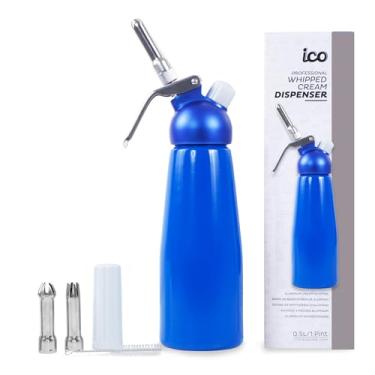 Imagem de Dispensador profissional de chantili para deliciosos chantili caseiros, molhos, sobremesas e licores infundidas – usa cartuchos N2O de 8 g (azul)