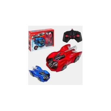 Imagem de Carrinho de Controle Remoto Antigravidade, Recarregável por USB, Sobe Paredes e Teto, 15x8,5x4,5cm, com Controle e Cabo USB