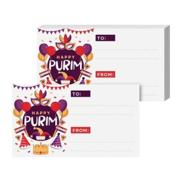 Imagem de Cartões-presente S Superfine Printing Happy Purim, pacote com 25