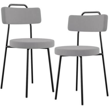 Imagem de Kit 02 Cadeiras Decorativas Estofada Para Sala De Jantar Barcelona L02