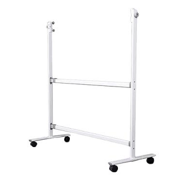 Imagem de CUTPOIY Suporte de metal móvel para quadro branco, quadro negro, quadro de avisos, rotação de 360°, cavalete portátil ajustável para quadro apagável a seco, branco
