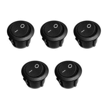 Imagem de Kit 05 Botão Interruptor Liga Desliga Redondo Várias Cores - Renna, Pr