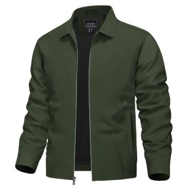 Imagem de Jaqueta TACVASEN leve para homens casual verde militar