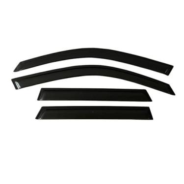 Imagem de GRJQRKHZ Defletor de janela lateral de carro para N&issan Juke F15 2010-2017 Weathershied viseira de porta vento sol proteção chuva janela lateral defletores de vento
