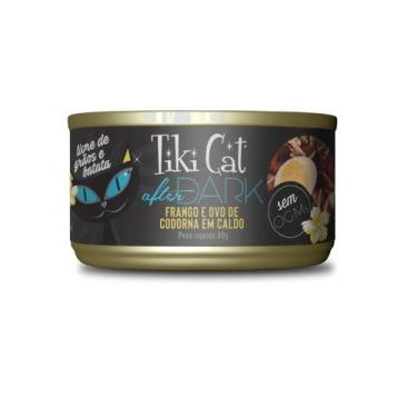 Imagem de Ração Úmida Tiki Cat After Dark Frango e Ovo de Codorna em Caldo 80G