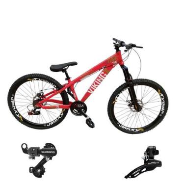 Imagem de Bicicleta Aro 26 Vikingx Aluminio Tuff 25 Mtb 24v Cambio Shimano Diant