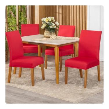 Imagem de Kit Capa Para Cadeira 04 Unidades Tecido Malha Gel - Lenharo Enxovais,