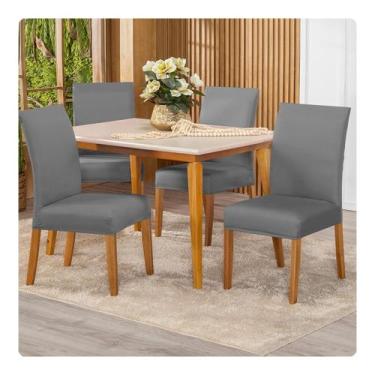 Imagem de Kit Capa Para Cadeira 04 Unidades Tecido Malha Gel - Lenharo Enxovais,