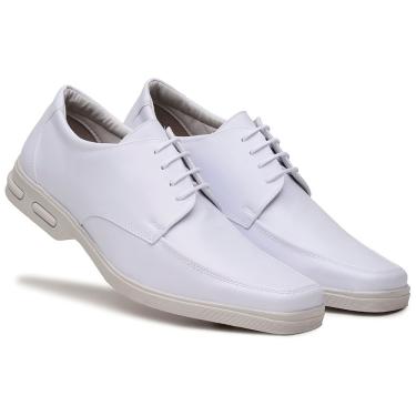 Imagem de Sapato Masculino Comfot Branco Bico Quadrado 80010