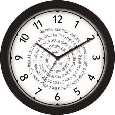 Imagem de Relógio De Parede Ambiente Ref: 119074-034 Branco Pai Nosso