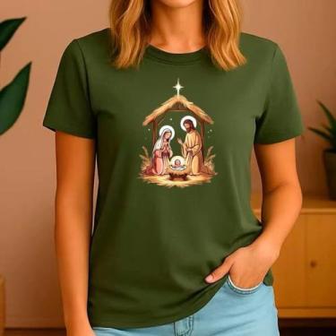 Imagem de Blusa Natal Sagrada Família Nascimento de Jesus Presente Cristão - Tra