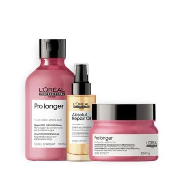 Imagem de Kit Loreal Pro Longer Sh 300ml + Masc 250ml + Óleo Abs 90ml - Loreal P