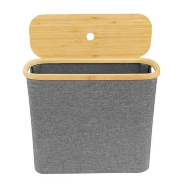 Imagem de KHZSPP Caixa de papel higiênico com tampa, suporte de papel higiênico à prova d'água para até 12 rolos, antibacteriano à prova de poeira, forte e (cinza)