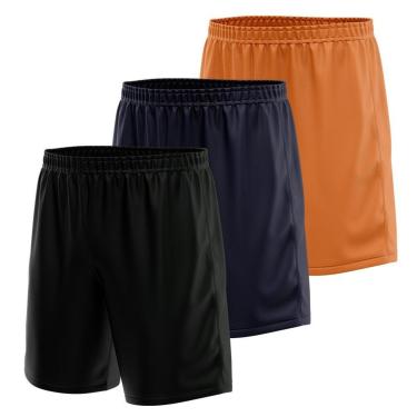 Imagem de Kit 3 Calção Short Futebol Basquete Vôlei Bermuda Dry Treino Academia-Masculino