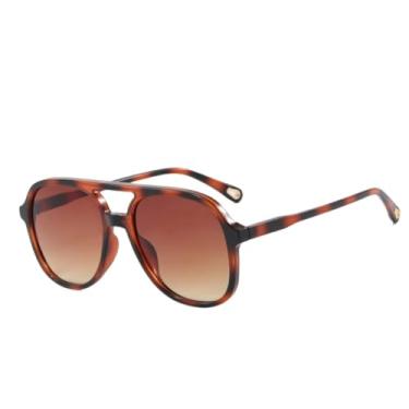 Imagem de Óculos de sol retrô Frog Eye - Double Bridge Vintage Shades para homens e mulheres, Carapaça de tartaruga, Medium
