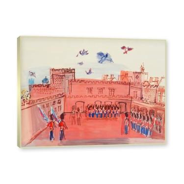 Imagem de Moldura de champanhe. Impressões Raoul Dufy, (troca de guarda), pôster de viagem vintage, arte impressionista, imagem de arte de parede em tela para decoração de casa. 30 x 40 cm-11,8 x 15,7 pol