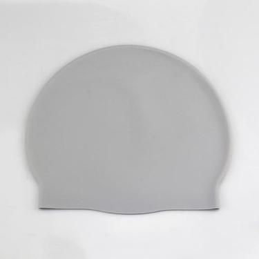 Imagem de Touca de natação de silicone para adultos sem rugas para redução de arrasto e proteção do cabelo