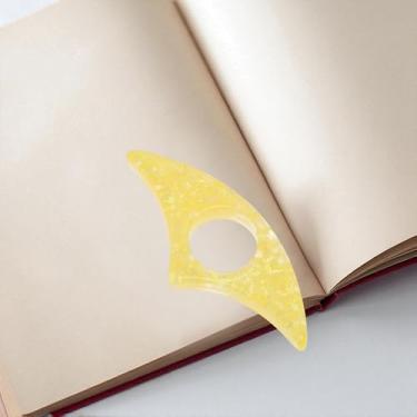 Imagem de Generic 1 anel triangular em forma de estrela, marcador de página Resina Amarelo 8 x 3,5 cm