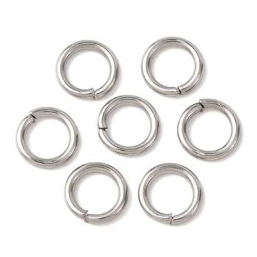 Imagem de 200 peças de anéis de salto aberto de aço inoxidável 5 x 0,8 mm, conector de argola dividida, calibre 20 para fazer joias, colares, pulseiras, brincos, chaveiro, acessórios de artesanato DIY
