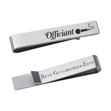 Imagem de Presentes de agradecimento de oficial de casamento para padrinho, presentes para ele, amigos, padrinhos, prendedores de gravata para casamentos, oficiais, prendedor de gravata para homens, padrinhos