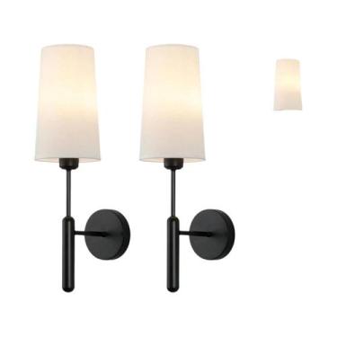 Imagem de Conjunto De Lâmpadas De Parede Recarregáveis Sem Fio Com Controle Remo